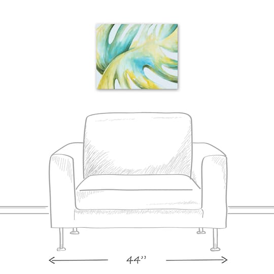 Bright Palm Leaf 20" x 16" Canvas Wall Art